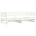 Pat de zi extensibil, alb, 2x(90x200) cm, lemn masiv de pin - WALTI WALTI