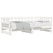 Pat de zi extensibil, alb, 2x(90x200) cm, lemn masiv de pin - WALTI WALTI
