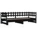Pat de zi extensibil, negru, 2x(90x200) cm, lemn masiv de pin - WALTI WALTI