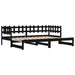 Pat de zi extensibil, negru, 2x(90x200) cm, lemn masiv de pin - WALTI WALTI