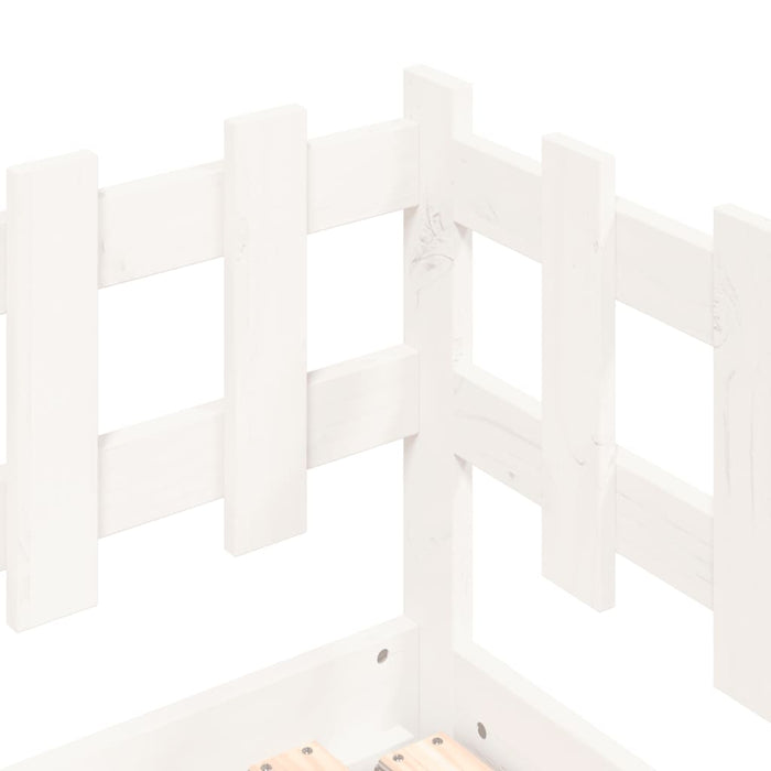 Pat de zi extensibil, alb, 2x(90x190) cm, lemn masiv de pin WALTI