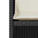 Set bistro cu perne, 3 piese, negru, poliratan - WALTI WALTI