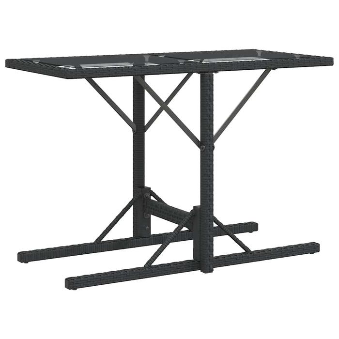 Set bistro cu perne, 3 piese, negru, poliratan - WALTI WALTI