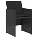Set bistro cu perne, 3 piese, negru, poliratan - WALTI WALTI