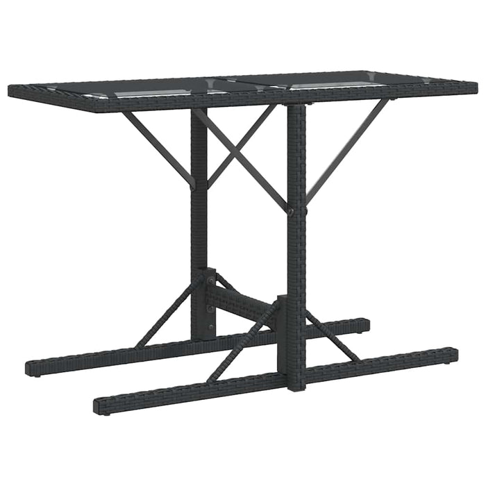 Set bistro cu perne, 3 piese, negru, poliratan - WALTI WALTI