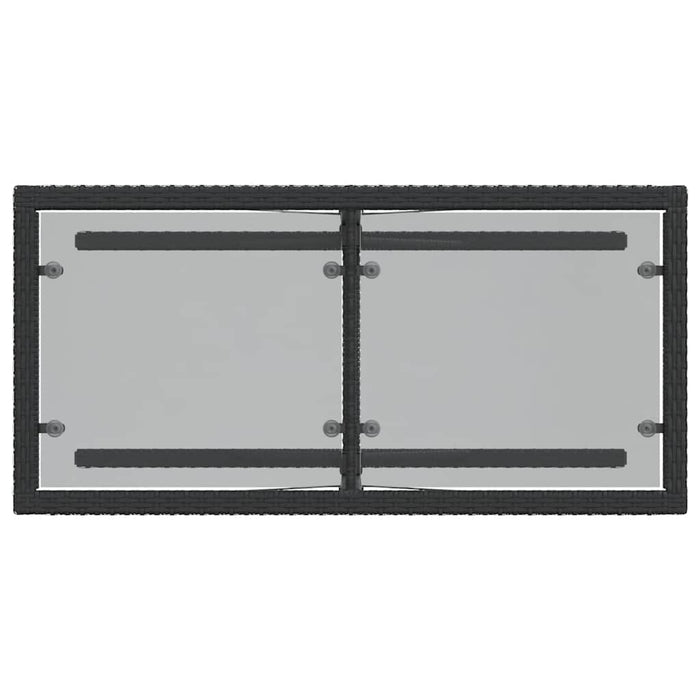 Set bistro cu perne, 3 piese, negru, poliratan - WALTI WALTI