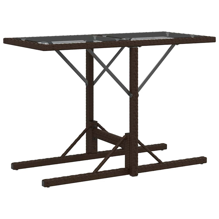 Set bistro cu perne, 3 piese, maro, poliratan - WALTI WALTI