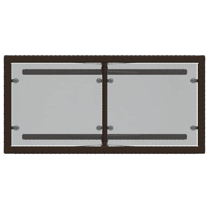 Set bistro cu perne, 3 piese, maro, poliratan - WALTI WALTI
