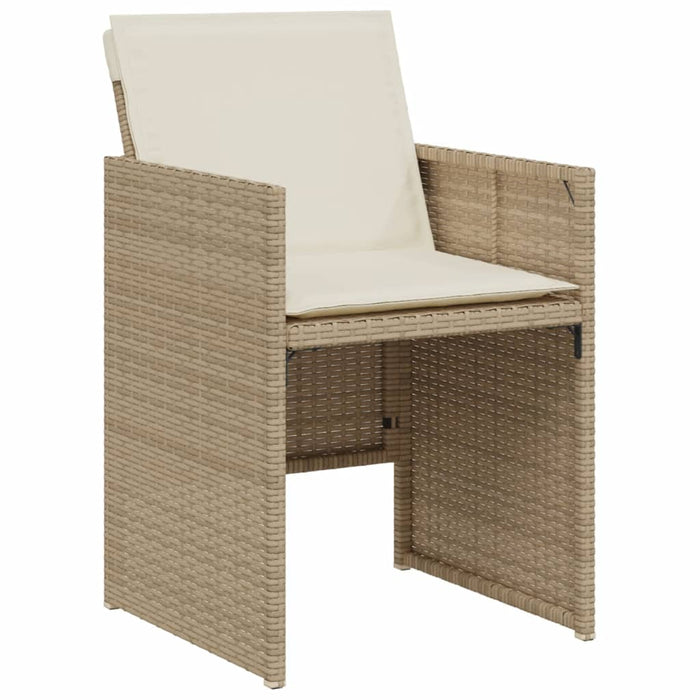 Set bistro cu perne, 3 piese, bej, poliratan - WALTI WALTI