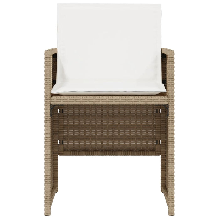Set bistro cu perne, 3 piese, bej, poliratan - WALTI WALTI