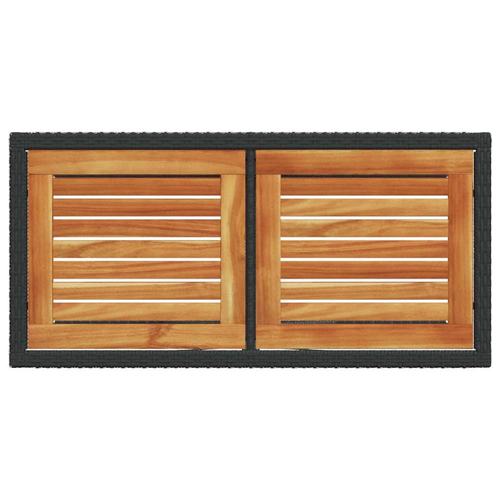 Set bistro cu perne, 3 piese, negru, poliratan - WALTI WALTI