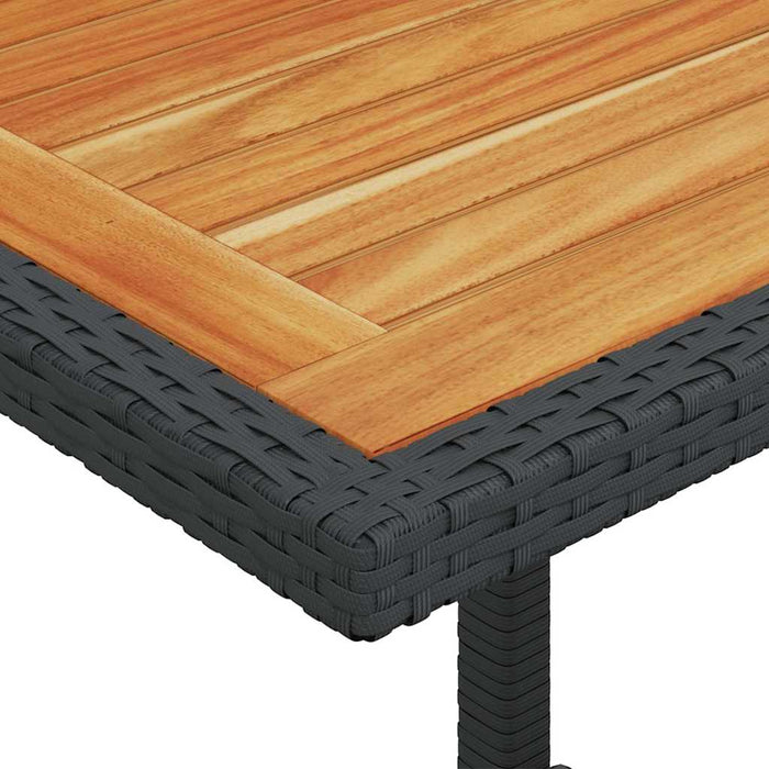 Set bistro cu perne, 3 piese, negru, poliratan - WALTI WALTI