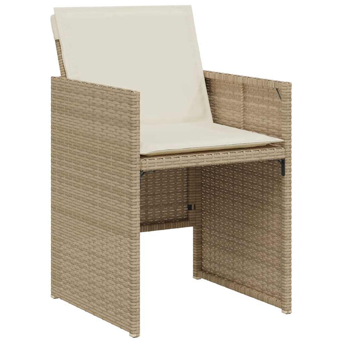 Set bistro cu perne, 3 piese, bej, poliratan - WALTI WALTI