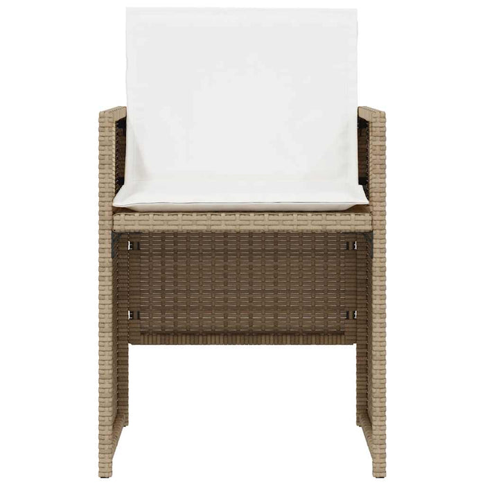 Set bistro cu perne, 3 piese, bej, poliratan - WALTI WALTI