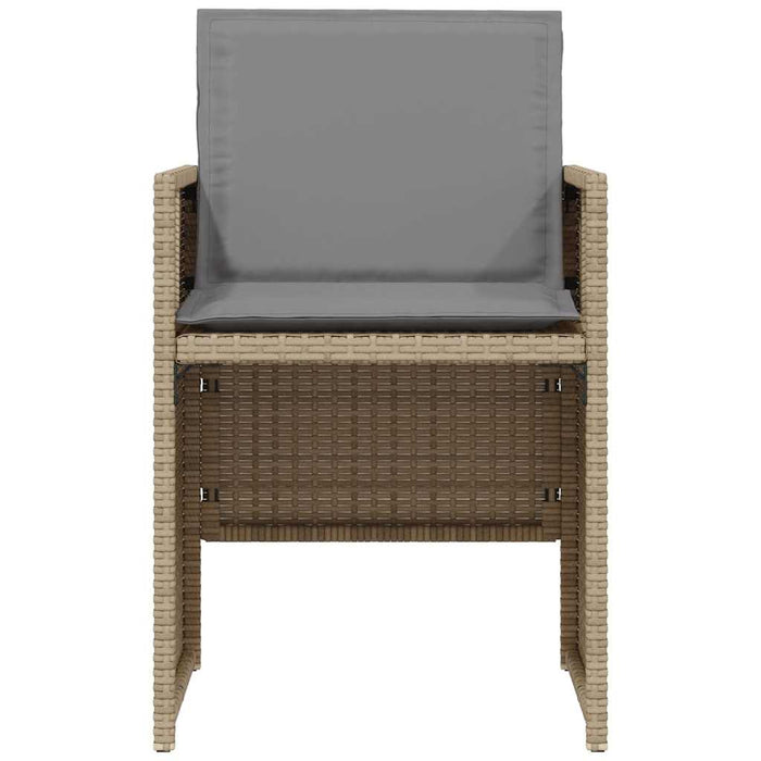 Set bistro cu perne, 3 piese, bej combinat, poliratan - WALTI WALTI
