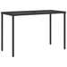 Masă grădină cu blat din sticlă, negru, 115x54x74 cm, poliratan - WALTI WALTI