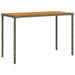 Masă de grădină, blat lemn acacia, gri, 115x54x74 cm, poliratan - WALTI WALTI