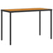Masă grădină blat din lemn acacia, negru 115x54x74 cm poliratan - WALTI WALTI