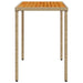 Masă de grădină, blat din lemn acacia, 115x54x74 cm, poliratan - WALTI WALTI