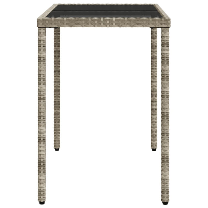 Masă de grădină cu blat din sticlă gri deschis, 115x54x74 cm - WALTI WALTI