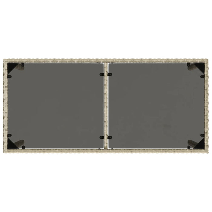 Masă de grădină cu blat din sticlă gri deschis, 115x54x74 cm - WALTI WALTI