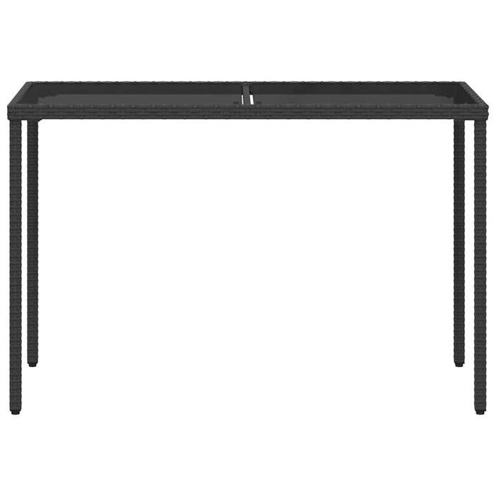 Set mobilier de grădină cu perne, 5 piese, negru, poliratan WALTI