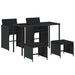 Set mobilier de grădină cu perne, 5 piese, negru, poliratan - WALTI WALTI