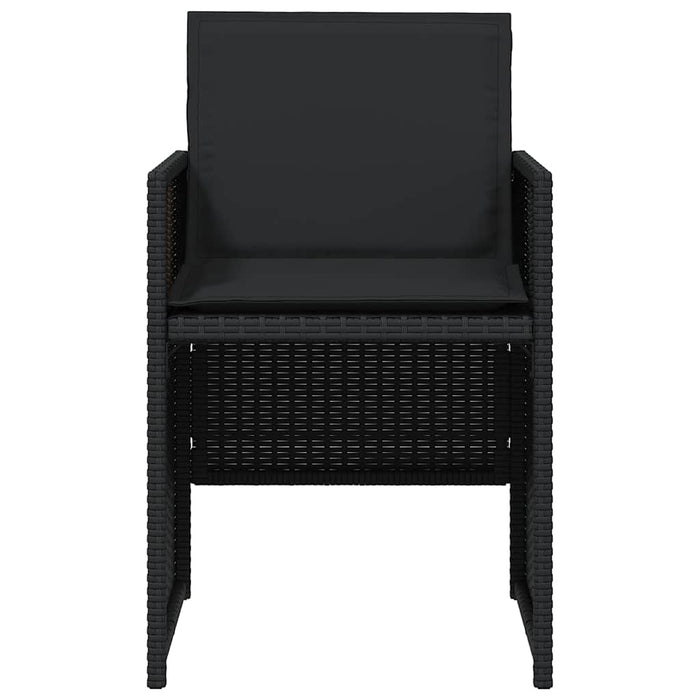 Set mobilier de grădină cu perne, 5 piese, negru, poliratan - WALTI WALTI