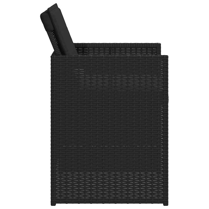 Set mobilier de grădină cu perne, 5 piese, negru, poliratan - WALTI WALTI