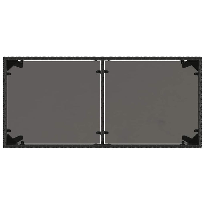 Set mobilier de grădină cu perne, 5 piese, negru, poliratan - WALTI WALTI