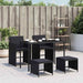 Set mobilier de grădină cu perne, 5 piese, negru, poliratan - WALTI WALTI