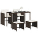 Set mobilier de grădină, 5 piese, cu perne, maro, poliratan - WALTI WALTI