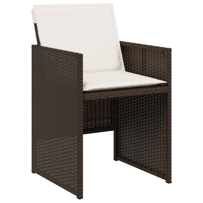 Set mobilier de grădină, 5 piese, cu perne, maro, poliratan - WALTI WALTI