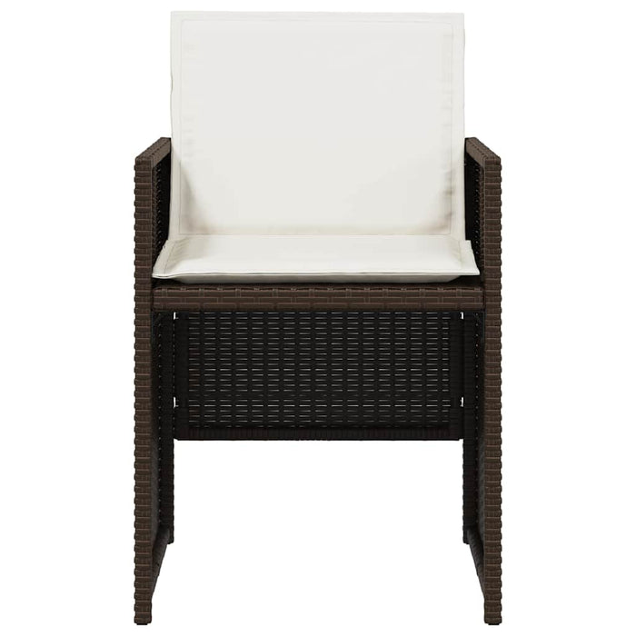 Set mobilier de grădină, 5 piese, cu perne, maro, poliratan - WALTI WALTI