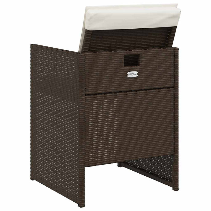 Set mobilier de grădină, 5 piese, cu perne, maro, poliratan - WALTI WALTI