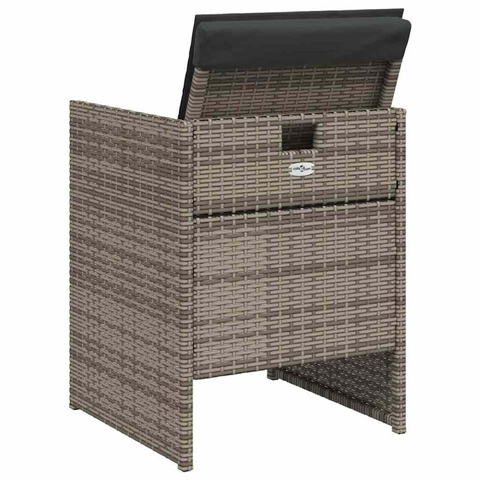 Set mobilier de grădină cu perne, 5 piese, gri, poliratan - WALTI WALTI