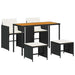 Set mobilier de grădină cu perne, 5 piese, negru, poliratan - WALTI WALTI