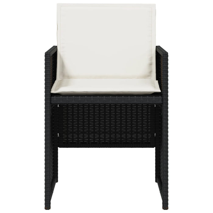 Set mobilier de grădină cu perne, 5 piese, negru, poliratan - WALTI WALTI
