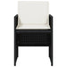 Set mobilier de grădină cu perne, 5 piese, negru, poliratan - WALTI WALTI