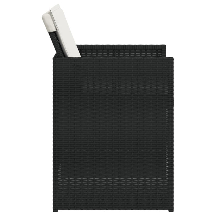 Set mobilier de grădină cu perne, 5 piese, negru, poliratan - WALTI WALTI