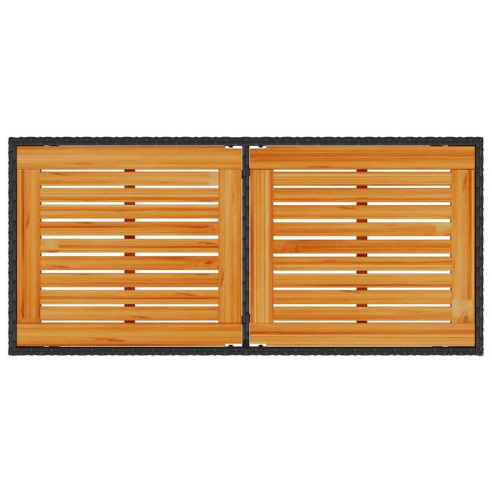 Set mobilier de grădină cu perne, 5 piese, negru, poliratan - WALTI WALTI