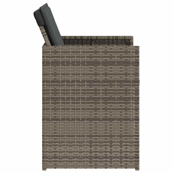 Set mobilier de grădină cu perne, 5 piese, gri, poliratan - WALTI WALTI