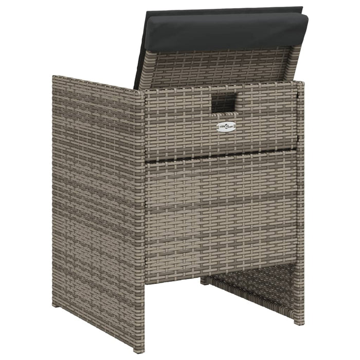 Set mobilier de grădină cu perne, 5 piese, gri, poliratan - WALTI WALTI