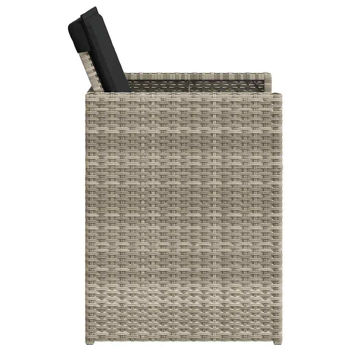 Set mobilier de grădină cu perne, 5 piese gri deschis poliratan - WALTI WALTI