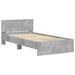 Cadru de pat cu tăblie gri beton 100x200 cm lemn prelucrat - WALTI WALTI
