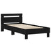 Cadru de pat cu tăblie și lumini LED, negru, 75x190 cm - WALTI WALTI