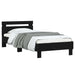Cadru de pat cu tăblie și lumini LED, negru, 75x190 cm - WALTI WALTI