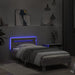 Cadru de pat cu tăblie și lumini LED, gri sonoma, 75x190 cm - WALTI WALTI