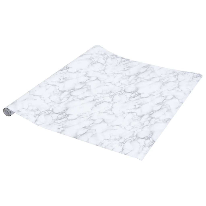 Autocolant pentru mobilier, alb marmură, 90x500 cm, PVC - WALTI WALTI