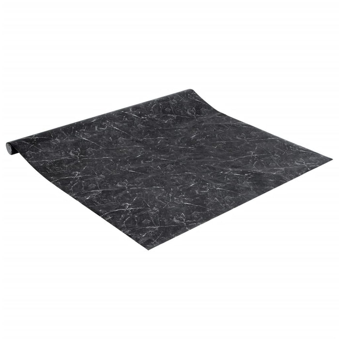 Autocolant pentru mobilier, negru marmură, 90x500 cm, PVC - WALTI WALTI